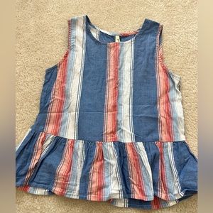 Girl Krazy vertical striped sleeveless top size M